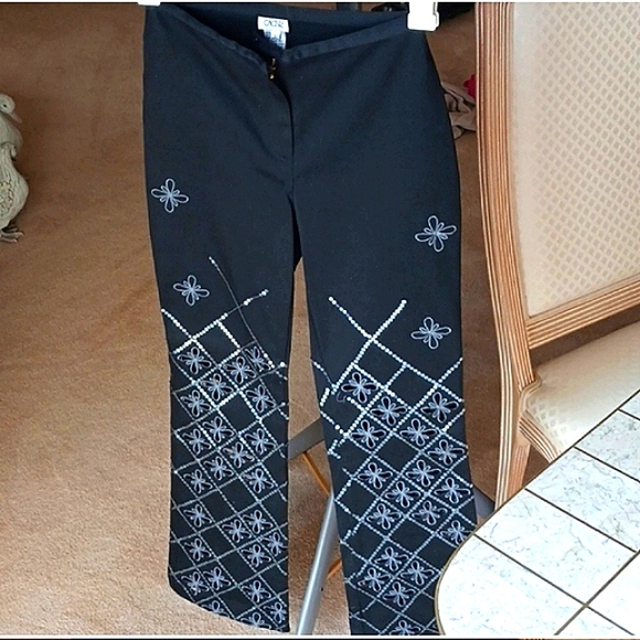 Women's pants- vintage Cache- sz 0..New pair,ribbon/bow design w sequins.. - Picture 14 of 15